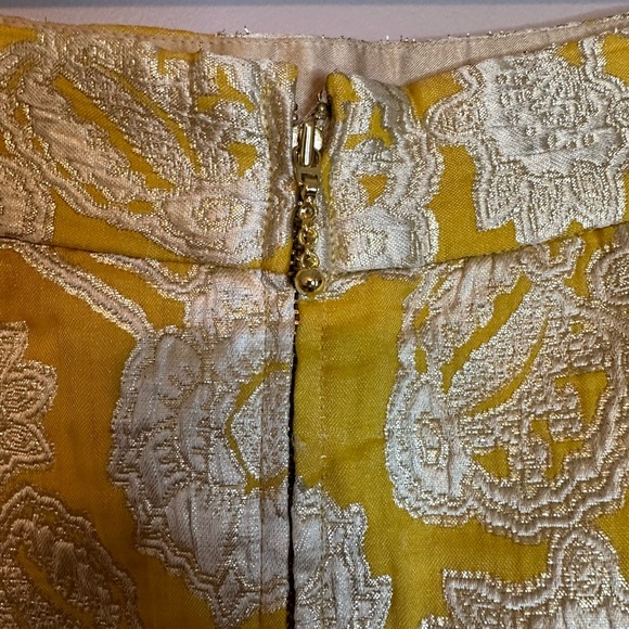 Kate Spade New York Yellow Gold Floral Skirt Size 4 - Picture 4 of 11